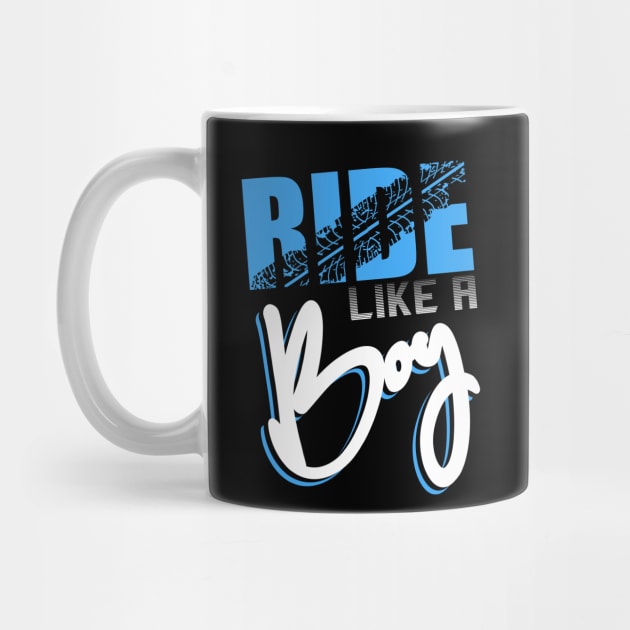 Ride like a Boy - Motocross Dirt Bike Boys Motorcross Supercross BMX T-Shirt by Shirtbubble